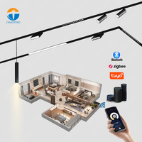 Système d'Éclairage Magnétique LED Modulaire DC24V 48V, Rail et Spots Magnétiques LED Montés en Surface