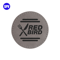 Sous-verres en cuir personnalisés à gravure laser, sous-verres en cuir PU personnalisés pour les promotions de bars et de restaurants
