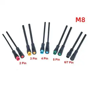 M8 12 20 25 커넥터 2 3 4 5 6 8 12 핀 와이어 커넥터 방수 남성 및 여성 단자 플러그