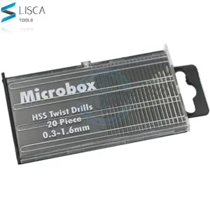 Peças 0.3-1.6mm hss de aço de alta velocidade, mini conjunto de brocas torção para perfuração elétrica, 20 peças