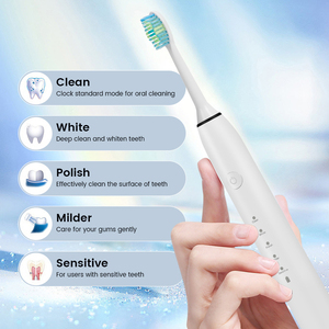 38000 battements/Min <span class=keywords><strong>5</strong></span> Modes étanche ipx7 haute qualité la meilleure <span class=keywords><strong>brosse</strong></span> à dents électrique de massage noir à dégradé supérieur - Product Image 3