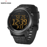 North Edge Chronomètre numérique Pacer Compte à rebours Montre de sport Wr50m Rétro-éclairage LED Montres numériques Hommes Poignet Usine Prix de gros