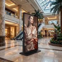 Kiosco Digital Personalizable de Pantalla Completa con Soporte de Pie, Pantalla Táctil Interactiva LCD de 55-98 Pulgadas para Información en Centros Comerciales