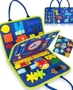 สําหรับ 1 2 3 4 ปีของขวัญเด็กชายและเด็กหญิง,ของเล่นประสาทสัมผัสสําหรับเด็กวัยหัดเดิน 1-3,ออทิสติกการศึกษาของเล่น,Busy Board Montessori ของเล่น