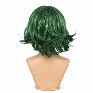 FUJIA-Grüne Kurze Wellige <span class=keywords><strong>Bob</strong></span>-Perücke Synthetische Hitzebeständige Vollkopf-Perücke für Anime Cosplay Charaktere Halloween Kostüme - Product Image 5