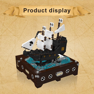 Moule roi 10243 1280 pièces dynamique <span class=keywords><strong>bateau</strong></span> <span class=keywords><strong>pirate</strong></span> bloc de construction ensemble de briques modèle MOC technique jouet plastique moderne Festival cadeau - Product Image 2