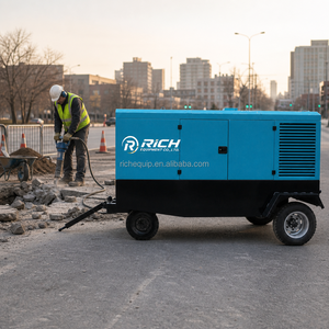 Compresseur d'air diesel mobile industriel pour la construction de tunnels et l'exploitation minière - Product Image 2