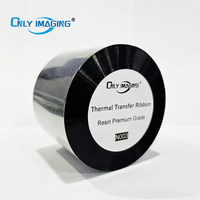 Ruban à transfert thermique de haute qualité pour imprimantes de codes à barres Rubans durables en cire/résine pour l'impression d'étiquettes 110x300m
