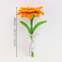 Grande barre torsadée en fil de fer moderne faite à la main pour la décoration de la maison, la fête des Mères, les remises de diplômes, les festivals, les fleurs artificielles tournesol