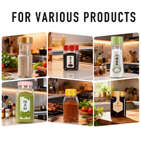 Bocaux à épices personnalisables de qualité supérieure, 360 ml, de qualité alimentaire |   Bocaux en plastique pour l'emballage de poudre de bœuf, de poudre d'oignon et de poudre de curry