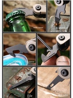 Pince multifonctionnelle EDC avec boucle, outil d'extérieur durable et polyvalent avec couteau pour le camping