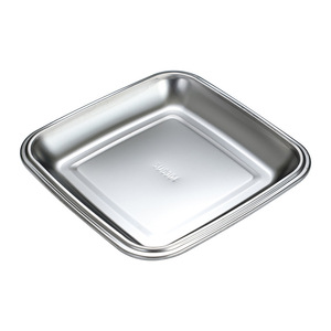 Stainless Steel Square Plate 304 For Snacks Barbecue Desserts Rice Noodle Rolls Grilled Meat Hot Pot Vegetables Hotel Use - Product Image 4
