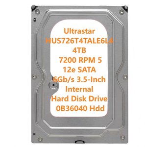 Ultrastar HUS726T4TALE6L4 ฮาร์ดดิสก์ภายในขนาด 4TB 7200 รอบต่อนาที 512e SATA 6Gb/s 3.5 นิ้ว สำหรับเดสก์ท็อป ปรับสภาพใหม่ - Product Image 1