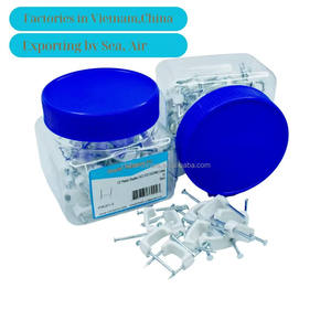 <span class=keywords><strong>Usa</strong></span> Stock Heavy Duty 50-Pack Nylon Kabel Nietjes Dubbele Kop Stijl Met Gladde Schacht Geïsoleerde Kunststof Metalen Nietjes Stalen Spijkers - Product Image 4