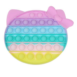 Logo personnalisable Nouveau Design Jouet de Décompression <span class=keywords><strong>Pop</strong></span> Rainbow Unicorn Push Sitting Bounce Toy - Product Image 3