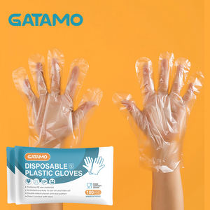 Guantes Desechables de Plástico HDPE Transparentes Plegables para Uso Diario en el Hogar, Aptos para Alimentos, Resistentes al Aceite, de Grado Alimenticio - Product Image 2