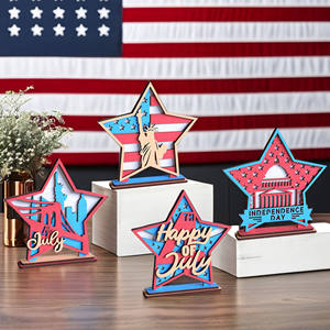 Decorazioni per la Casa Patriotiche per il 4 Luglio, Celebrazione del Giorno dell'Indipendenza Americana, Decorazioni Fatte a Mano - Product Image 5