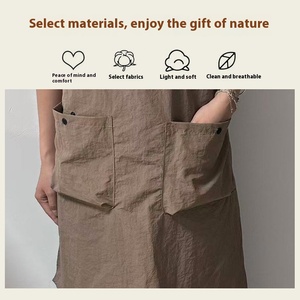 Venta al por mayor de ropa de trabajo de cocina con logotipo personalizado impermeable babero de algodón delantal con transfronterizo para la publicidad de <span class=keywords><strong>Amazon</strong></span> Catering uso - Product Image 3