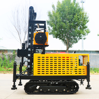 Foreuse hydraulique portative sur chenilles pour puits d'eau, mini-foreuse diesel sur chenilles pour forage de puits