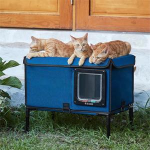 Verwarmde buitenkattenhuis voor over de grens, winter, geïsoleerd, waterdicht, Oxford-stof, geen montage nodig - Product Image 1