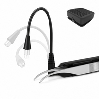 Lampe UV Intelligente pour Cils avec Pédale Sans Fil, Portable, Sans Cordon, LED, pour Extensions de Cils, Système de Lampe UV Montée sur Pince à Épiler