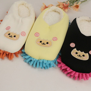 One Pair Hot Sale <strong>Microfiber</strong> Slippers Chenille Indoor Floor Dust <strong>Mopping</strong> Slippers for Home Kitchen Bedroom Office Cleaning - Product Image 3