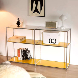 Estantería y Exhibidor de Acero Inoxidable de Múltiples Niveles, Estilo Moderno y Sencillo, para <span class=keywords><strong>Pasillo</strong></span>, Mueble para el Hogar Personalizable - Product Image 3