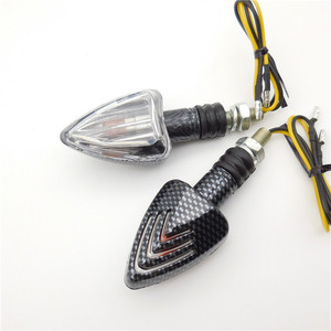 Accesorios para Motos, Intermitente Triangular para Motocicleta, Intermitente con Patrón de Fibra de Carbono Hidrográfico, Intermitente de Flecha - Product Image 1