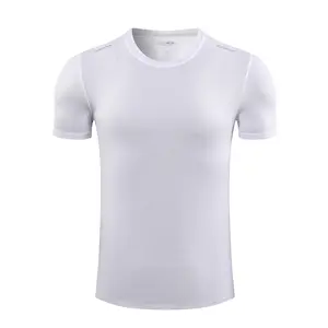 US size customized blank super soft polyester spandex quick dry short sleeve plain t-shirt men's sports t-shirt