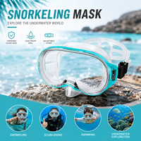 Masque de plongée commercial personnalisé, ovale, pour la pêche sous-marine, à large champ de vision, à faible volume, avec cadre en acier inoxydable, masque de plongée rond