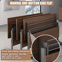 Table de formation et de réunion moderne pliante et extensible en bois – Bureau mobile pour usage commercial, idéal pour salles de formation et bureaux.