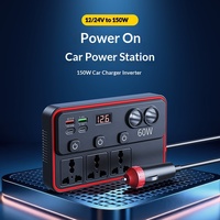Chargeur de voiture 12V/24V 220V, convertisseur universel multifonction, charge rapide, double prise USB, allume-cigare pour voitures