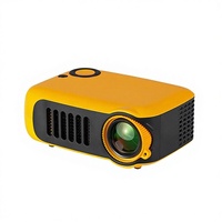 TRANSJEE A2000 Mini projecteur portable pour cinéma maison et dortoir, projection d'écran de téléphone intelligent avec 50 lumens ANSI