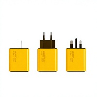Chargeur mural USB-C GaN 65W double port PD 3.0 à charge rapide avec protection OTP pour ordinateur portable, téléphone et tablette