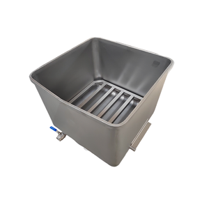 Chariot de transport alimentaire en acier inoxydable Euro 304 pour l'industrie de la viande et des saucisses, chariot à viande Euro Tub - Product Image 2