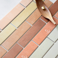 Carreaux de bande mate de Style médiéval faits à la main briques rouges en terre cuite pour la décoration murale du balcon de la cuisine