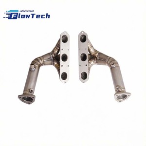 ท่อร่วมไอเสียไทเทเนียมพร้อมแผ่นกันความร้อนสำหรับ Porsche 987.2 Boxster Cayman 2.9L - Product Image 4