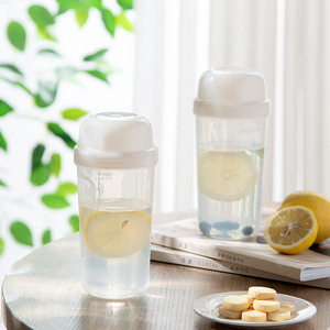 Portable Plastic <b>Shaker</b> Cup 600ml With Transparent PP Markings For Fitness Exercise <b>Protein</b> Powder Milkshakes Reusable Sealing - Product Image 4