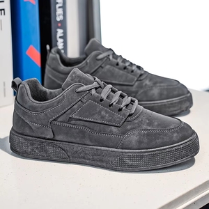 Baskets décontractées respirantes pour hommes, style coréen tendance, en cuir synthétique, à lacets, chaussures durables - Product Image 4