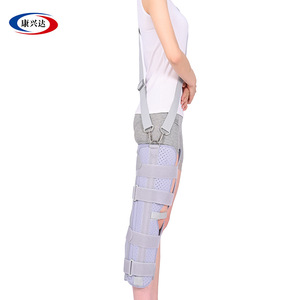 Ceinture de fixation ajustable et respirante pour l'articulation du genou, attelle de genou en trois parties, attelle de soutien pour les blessures des ligaments - Product Image 2