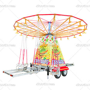 Equipo de parque de atracciones para niños Parque temático portátil Luna Park Funfair Playground Easy Flying Chair Ride con remolque para la venta - Product Image 6