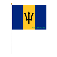 Drapeau d'Antigua petit format, résistant aux intempéries, en polyester, pour décoration de table, événements scolaires, matchs de football, défilés, célébrations
