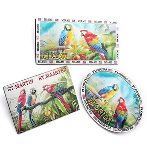 Aimant de réfrigérateur en aluminium personnalisé en gros, souvenirs de la plage touristique de Miami en Floride - Product Image 5