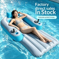 Jet ski gonflable en PVC avec propulsion électrique, radeau flottant, lit flottant pour piscine extérieure, siège de relaxation aquatique