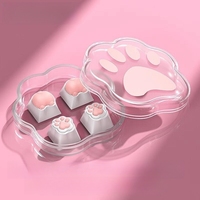 Ensemble de touches en silicone/PC/ABS rose et blanc JS01 pour clavier de jeu mécanique avec commutateurs MX