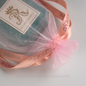 Sac d'emballage cadeau personnalisé, cordon en <span class=keywords><strong>Organza</strong></span> pur, 50 pièces - Product Image 2