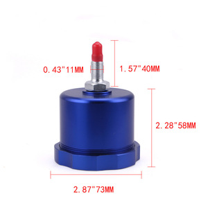ถังเก็บน้ำมันเบรกไฮดรอลิก 73 มม. สีน้ำเงิน อลูมิเนียมอัลลอย สำหรับระบบเบรกแต่งรถยนต์ - Product Image 1
