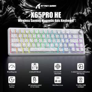 Nuevo <span class=keywords><strong>Teclado</strong></span> Mecánico Inalámbrico para Juegos ATTACK SHARK X65 PRO HE, <span class=keywords><strong>Teclado</strong></span> para Juegos Trimodal con Iluminación RGB - Product Image 3