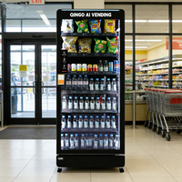 Distributeur automatique intelligent Qingo à écran tactile, distributeur de boissons et de collations, machines distributrices rentables