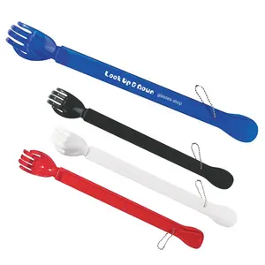 Promotional Plastic Shoe Horn Hand Back Scratcher with Key Ring Custom Logo Imprint with Cheap Price